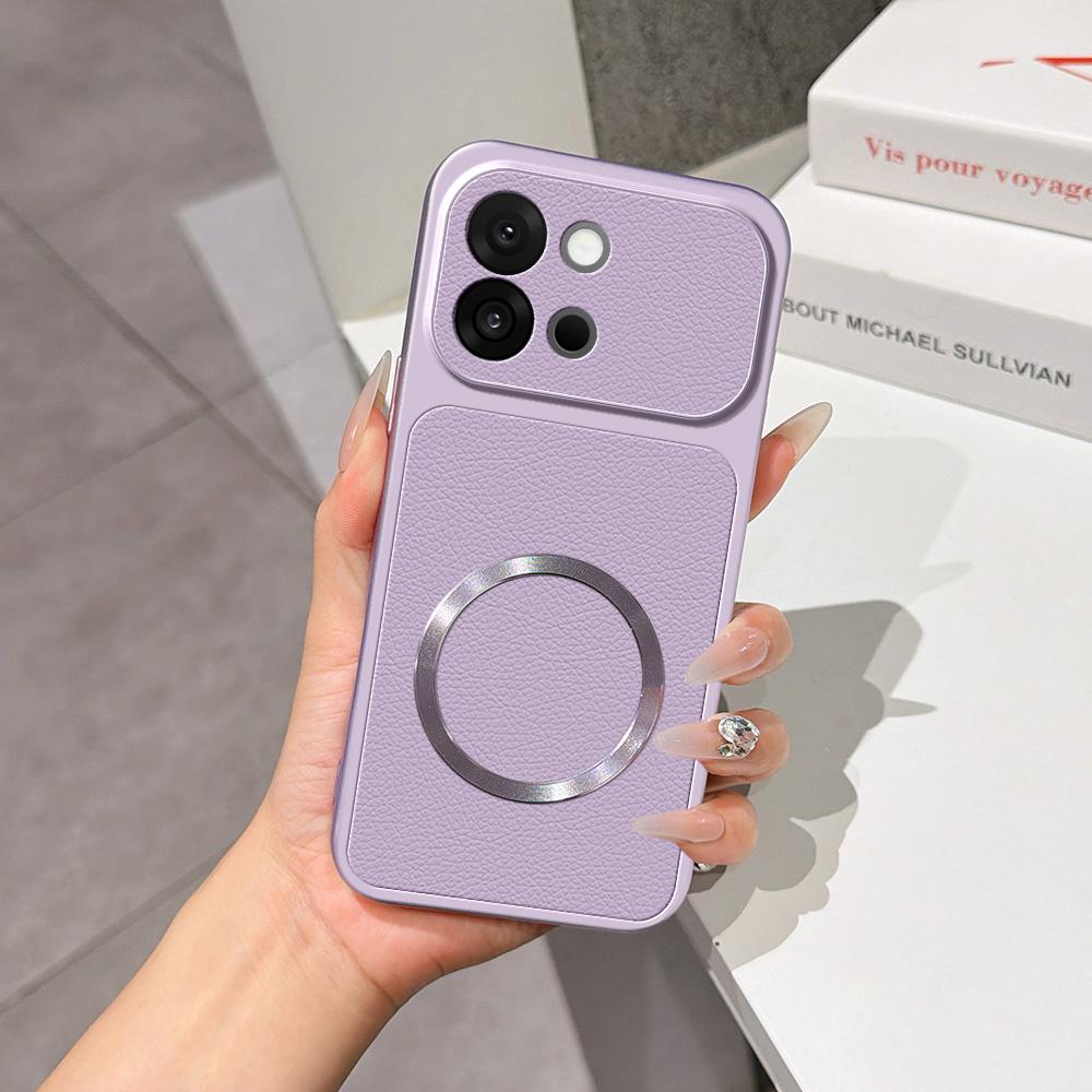 For OnePlus 13T Lambskin Series Magnetic Skin Feel Phone Case(Purple) - Shopkiz.com