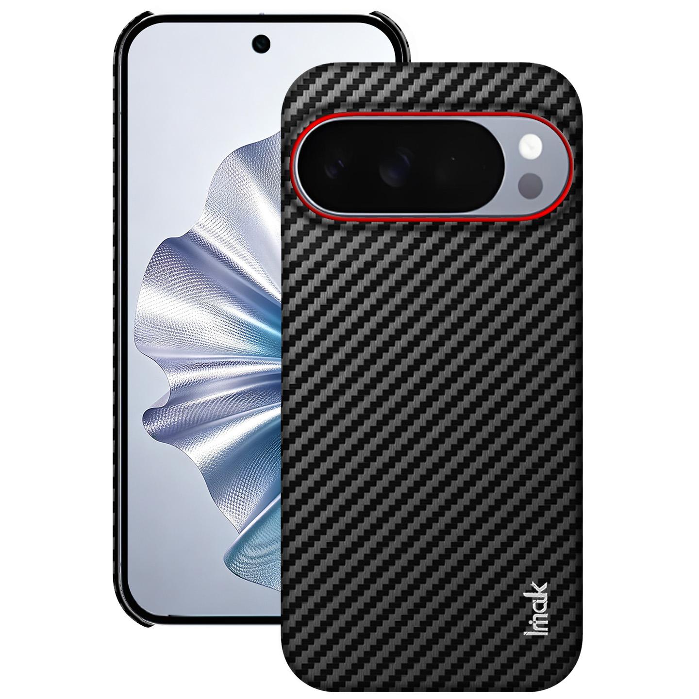 For Google Pixel 10 / Pixel 10 Pro imak Ruiyi Series Red Ring Carbon Fiber Texture Phone Case(Black) - Shopkiz.com