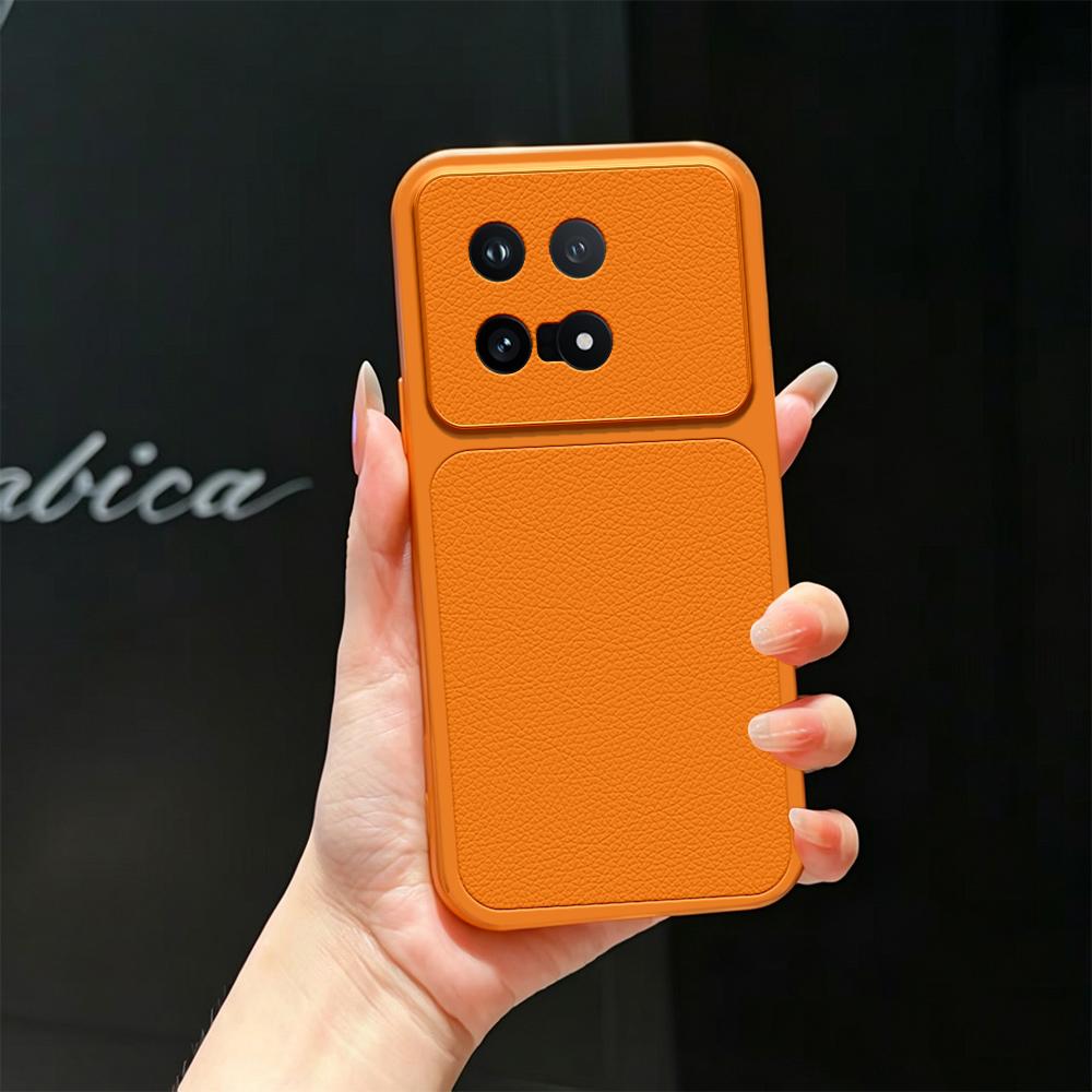 For vivo iQOO 15 Lambskin Series Skin Feel Shockproof Phone Case(Orange) - Shopkiz.com