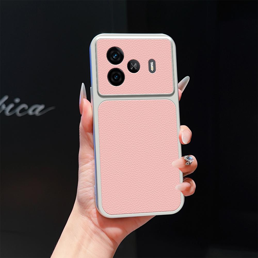 For vivo iQOO Z9 Lambskin Series Skin Feel Shockproof Phone Case(Pink) - Shopkiz.com