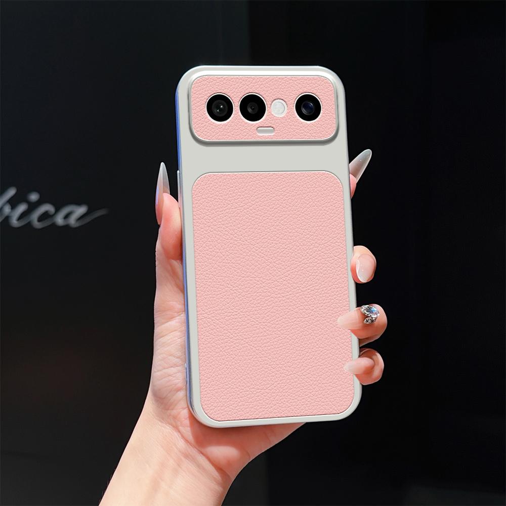 For vivo S50 Pro mini / X300 FE 5G Russia Lambskin Series Skin Feel Shockproof Phone Case(Pink) - Shopkiz.com