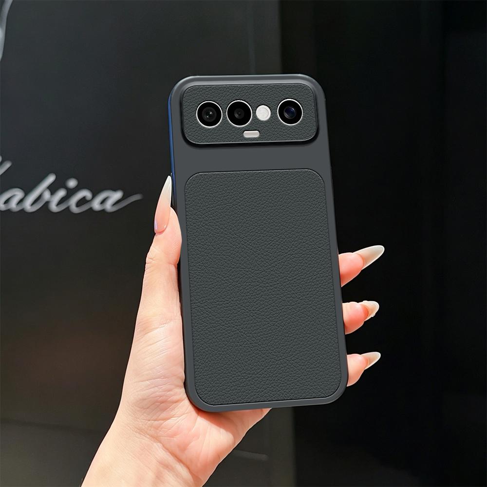 For vivo S50 Pro mini / X300 FE 5G Russia Lambskin Series Skin Feel Shockproof Phone Case(Black) - Shopkiz.com