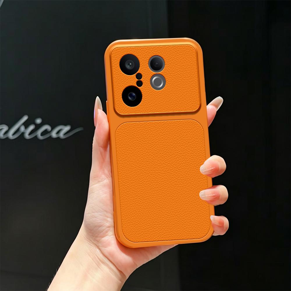 For vivo S30 Pro mini Lambskin Series Skin Feel Shockproof Phone Case(Orange) - Shopkiz.com