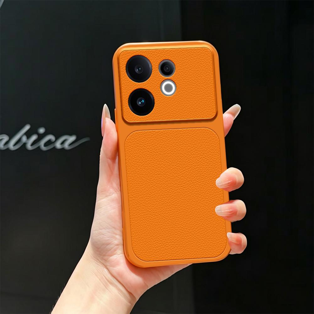 For vivo S30 Lambskin Series Skin Feel Shockproof Phone Case(Orange) - Shopkiz.com
