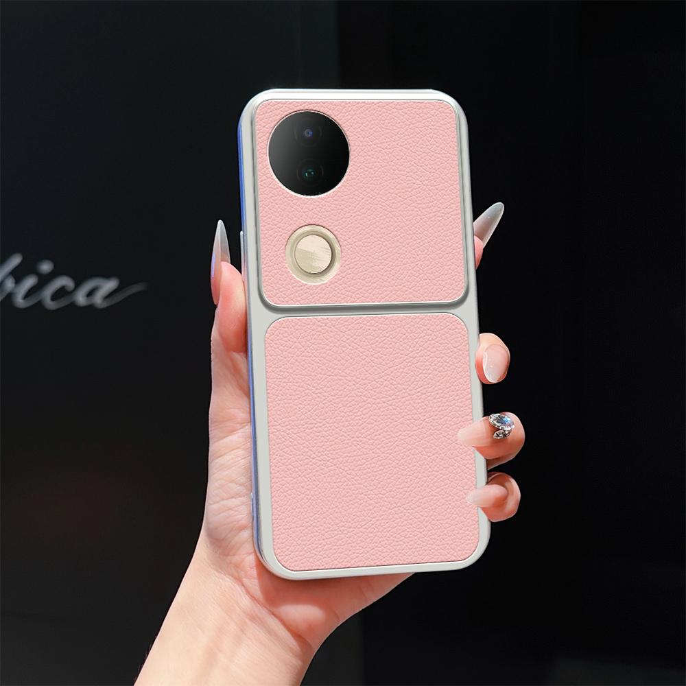 For vivo S20 Lambskin Series Skin Feel Shockproof Phone Case(Pink) - Shopkiz.com