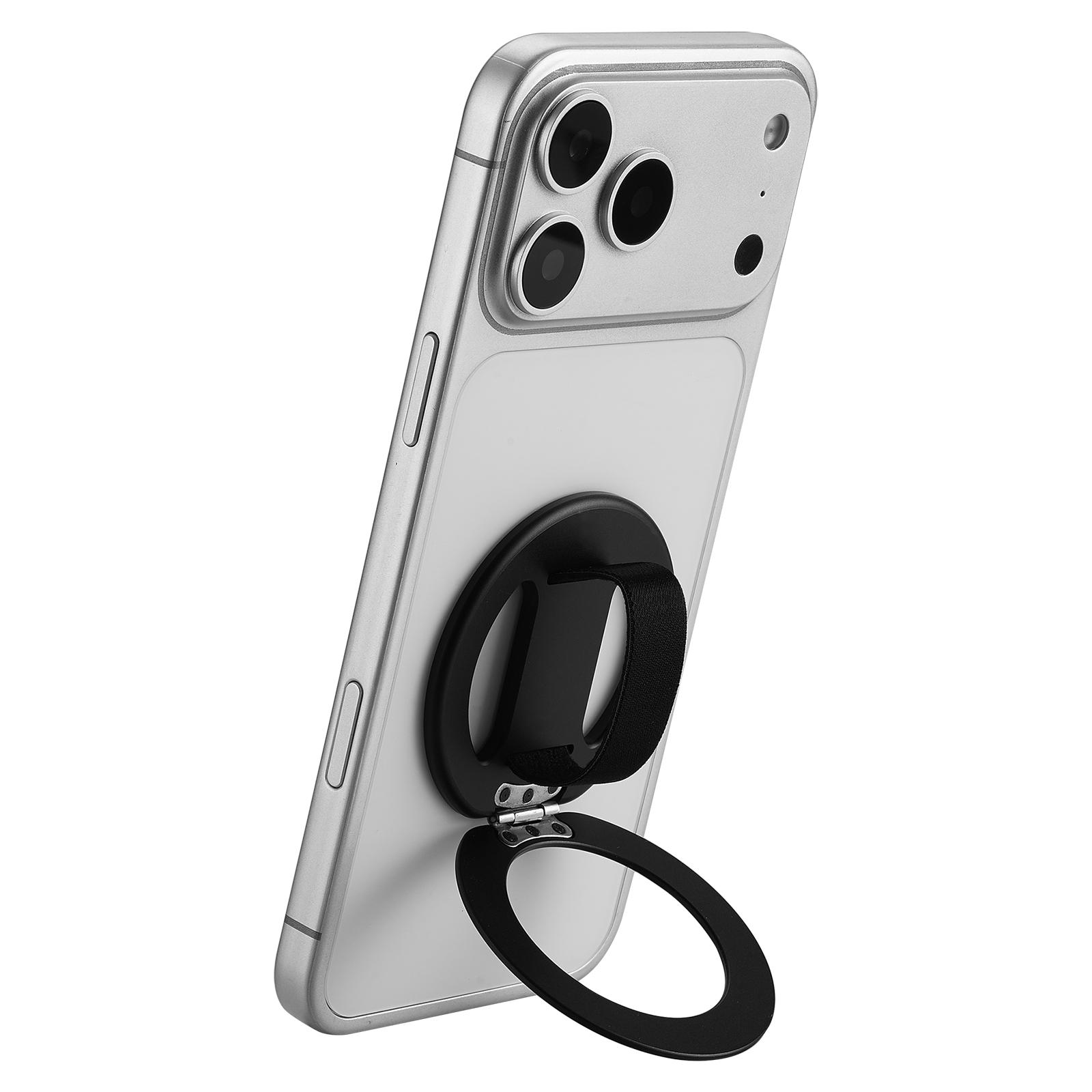 CAS-006 Magnetic Foldable Single Finger Ring Phone Holder(Black) - Shopkiz.com