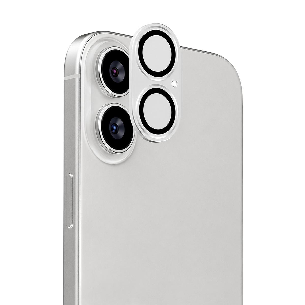 For iPhone 18 Armor Full-Coverage Frosted Metal Camera Lens Protector(Silver) - Shopkiz.com