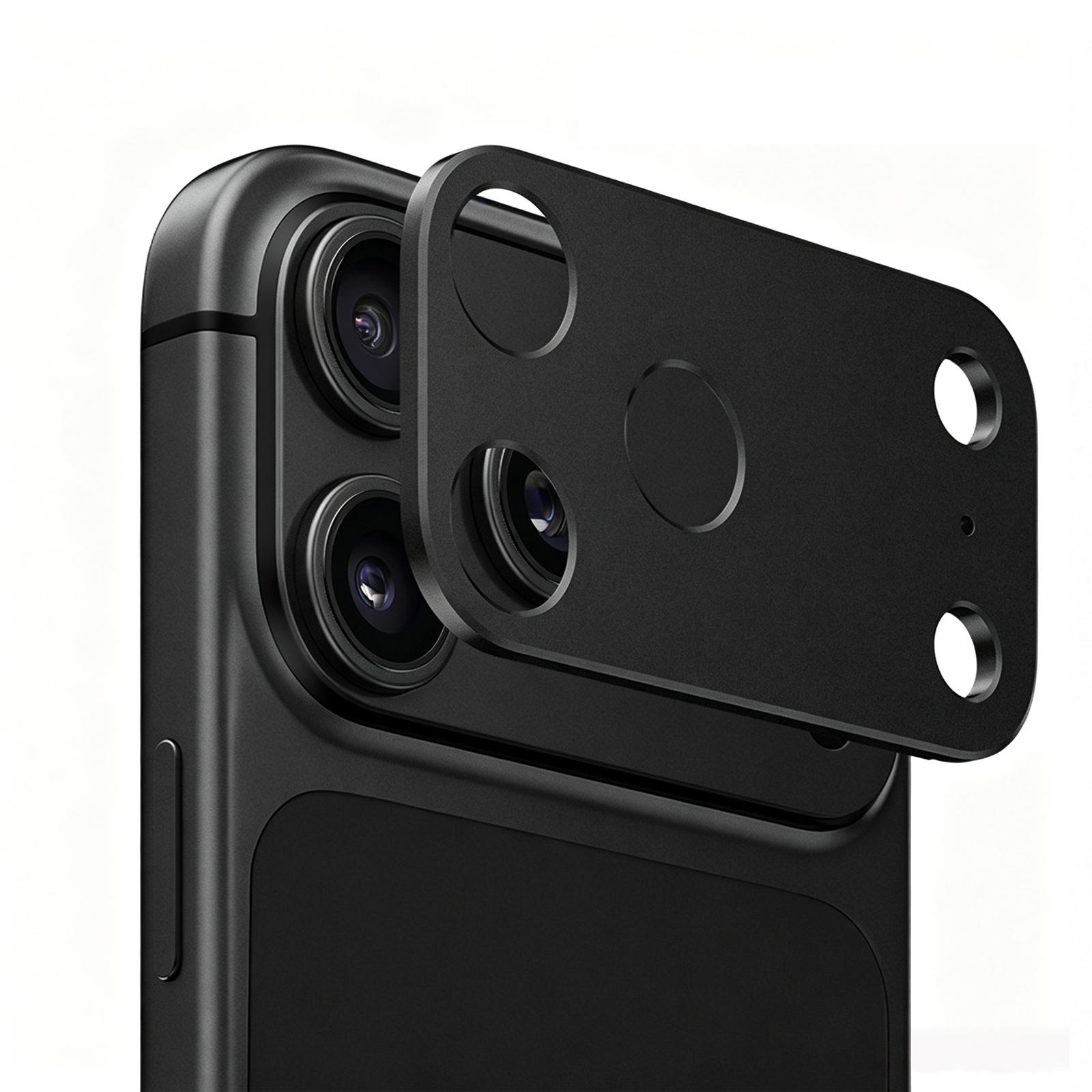 For iPhone 18 Pro Metal Flat & Hollow Camera Lens Protector(Black) - Shopkiz.com