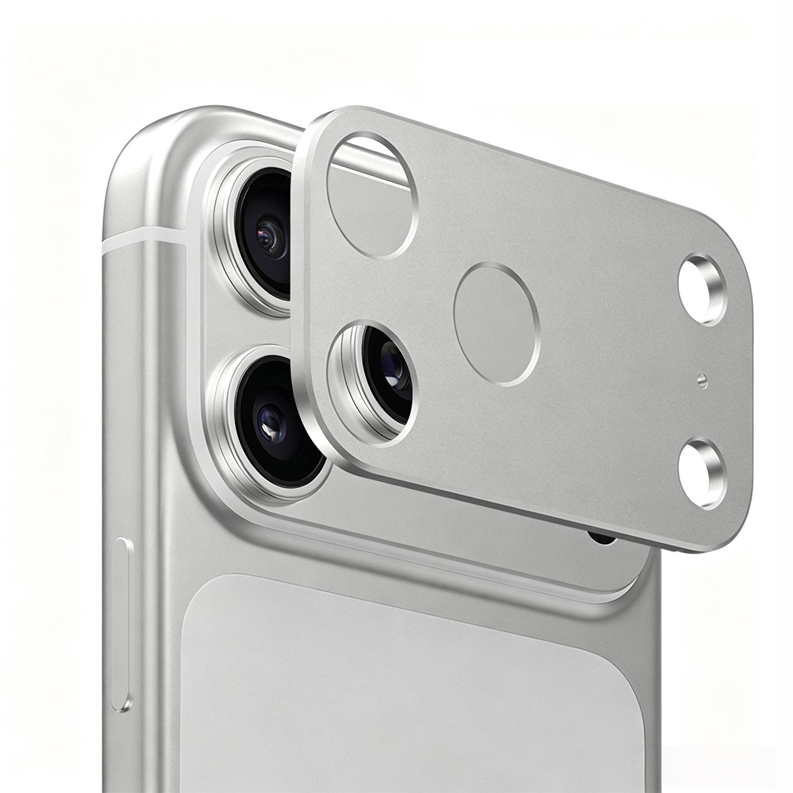 For iPhone 18 Pro Max Metal Flat & Hollow Camera Lens Protector(Silver) - Shopkiz.com