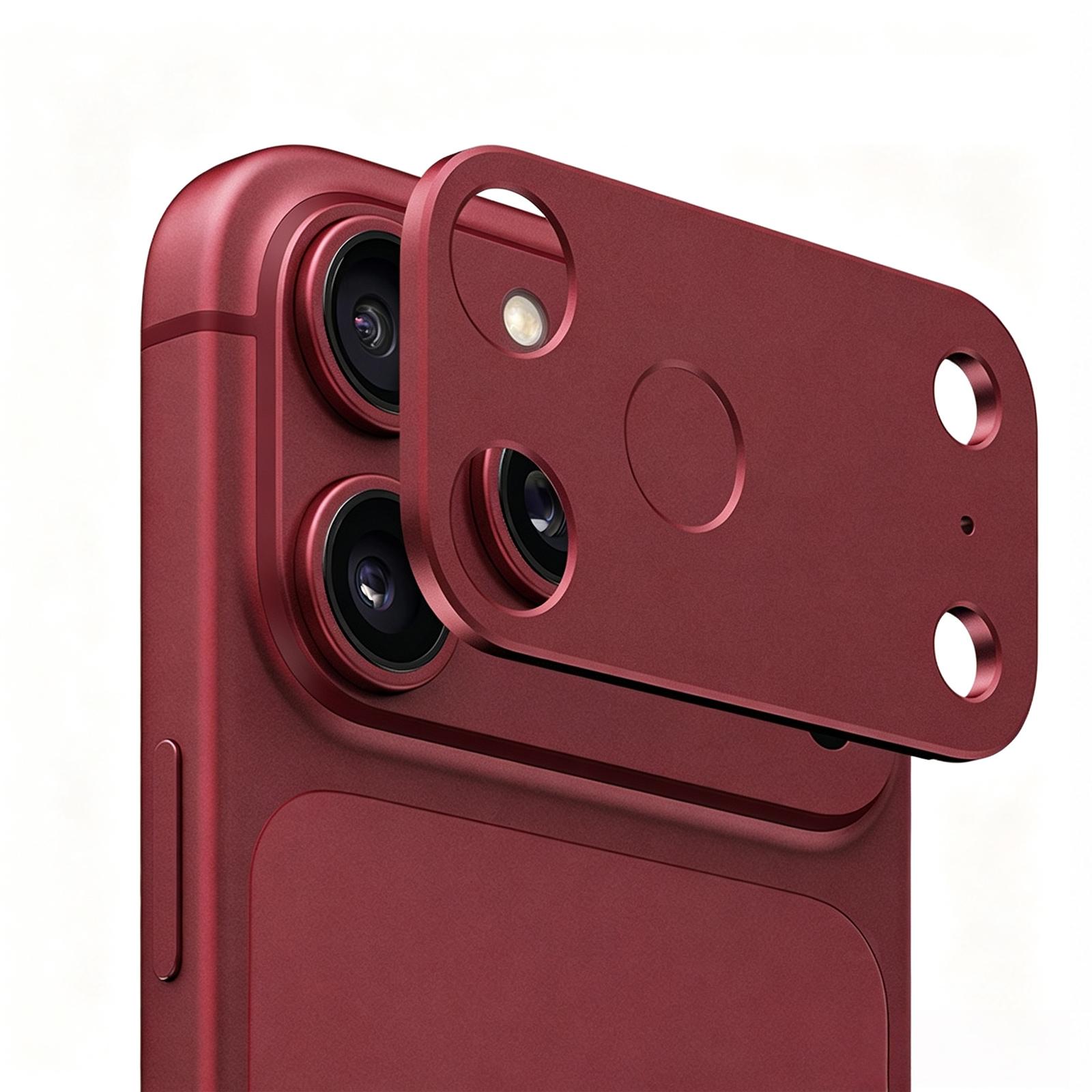 For iPhone 18 Pro Max Metal Flat & Hollow Camera Lens Protector(Red) - Shopkiz.com