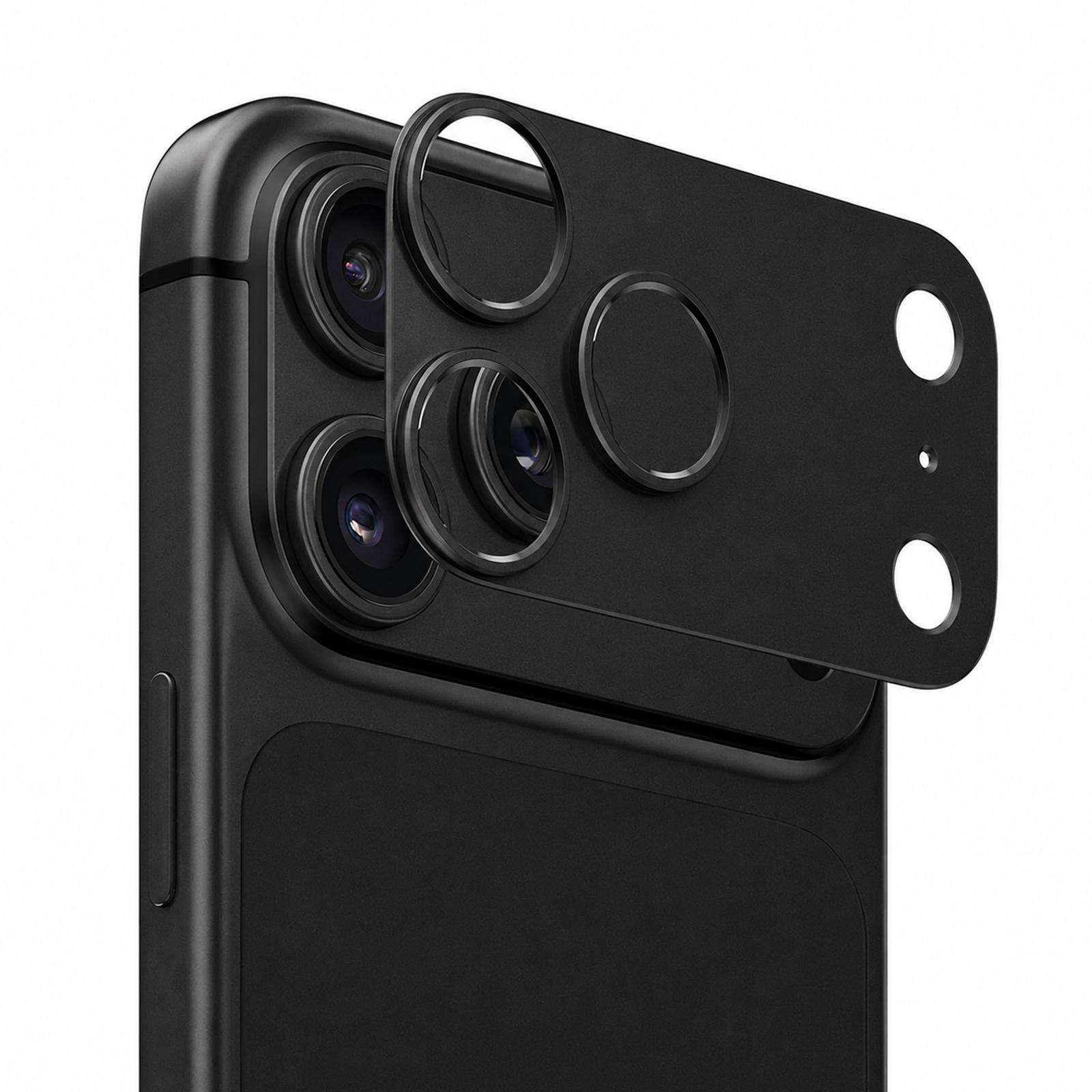 For iPhone 18 Pro Titanium Alloy Hollow Camera Lens Protector(Black) - Shopkiz.com