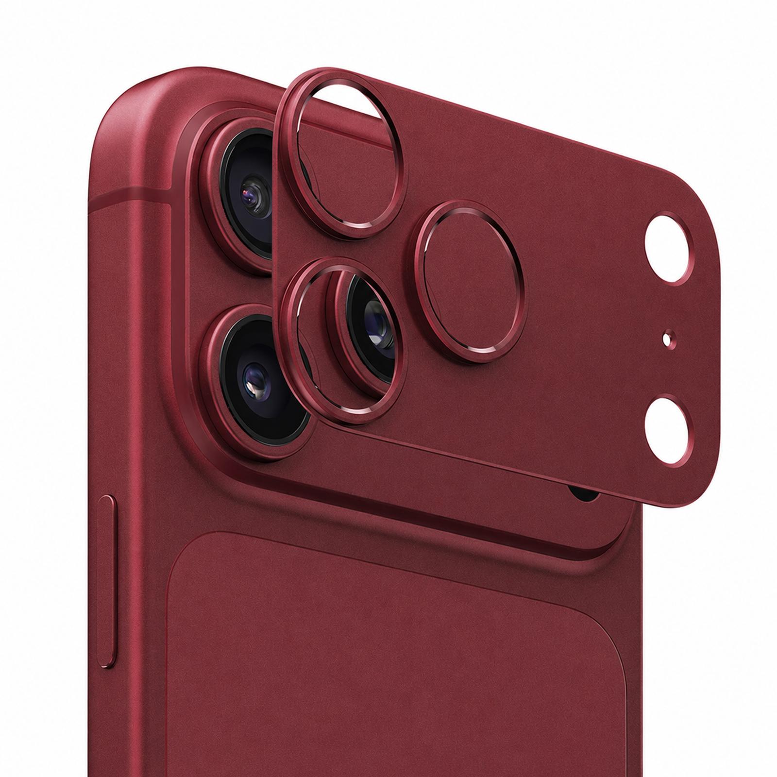 For iPhone 18 Pro Titanium Alloy Hollow Camera Lens Protector(Red) - Shopkiz.com