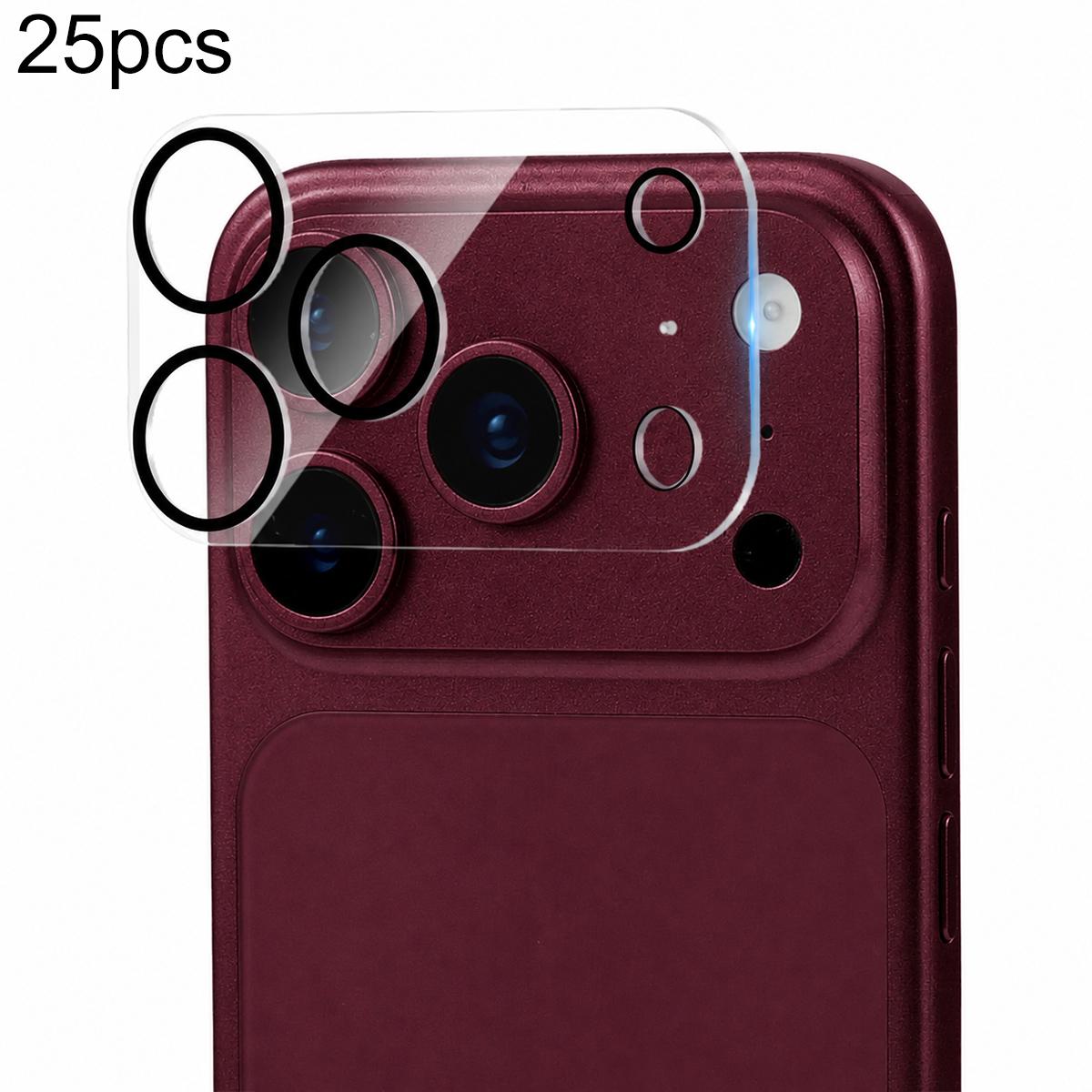 25 PCS/Pack Silkscreen Integrated Tempered Glass Back Camera Film For iPhone 18 Pro Max - Shopkiz.com