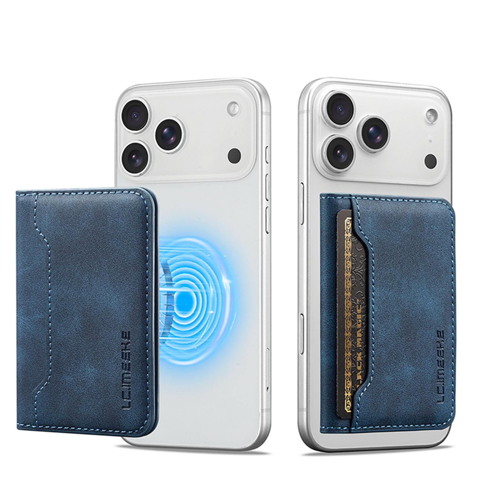 LC.IMEEKE L7 RFID Magnetic Detachable Card Bag(Blue) - Shopkiz.com