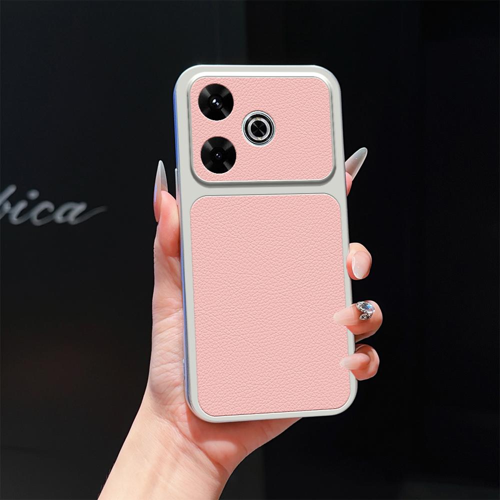 For Redmi 13 5G / 4G Lambskin Series Skin Feel Shockproof Phone Case(Pink) - Shopkiz.com