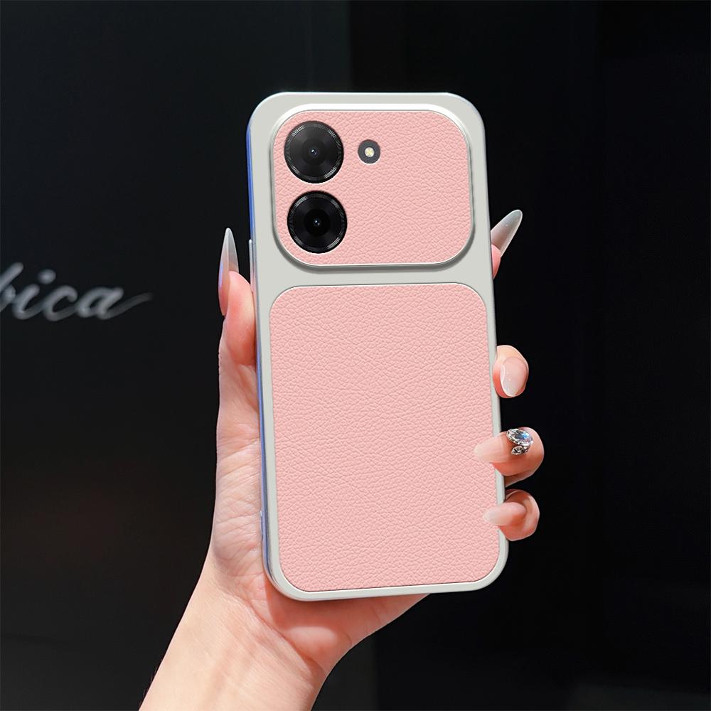 For Redmi A5 4G 171mm / Poco C71 Lambskin Series Skin Feel Shockproof Phone Case(Pink) - Shopkiz.com