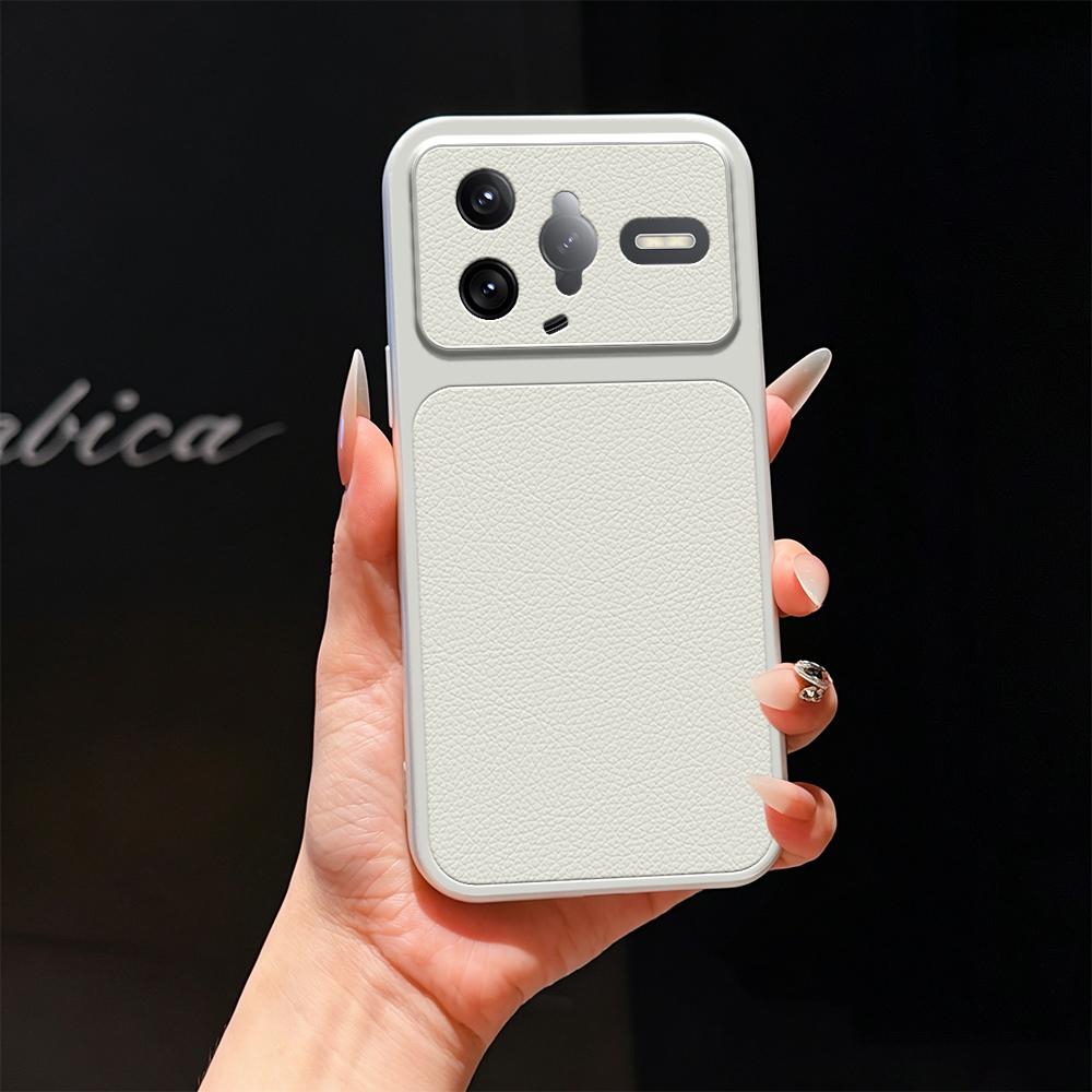 For Redmi K80 Pro Lambskin Series Skin Feel Shockproof Phone Case(Silver) - Shopkiz.com