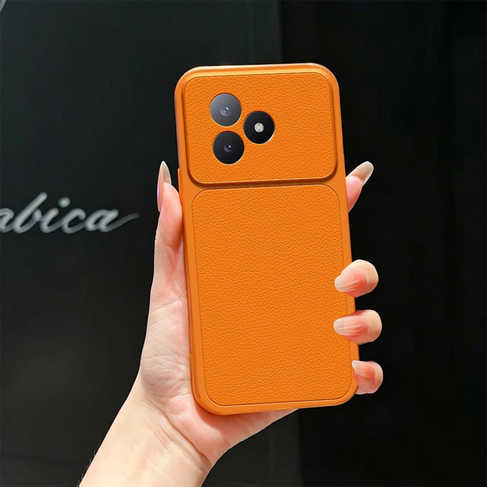 For Redmi K80 Ultra Lambskin Series Skin Feel Shockproof Phone Case(Orange) - Shopkiz.com