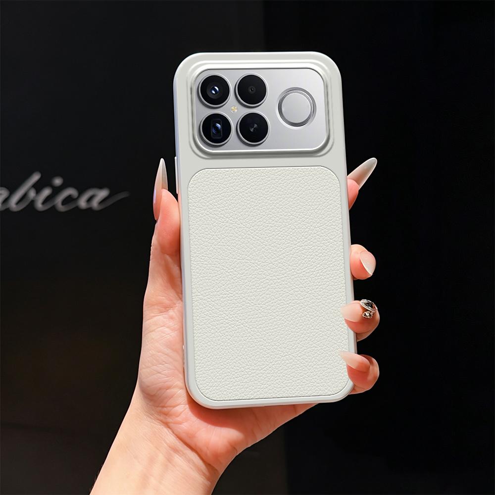 For Redmi K90 Pro Max 5G Lambskin Series Skin Feel Shockproof Phone Case(Silver) - Shopkiz.com