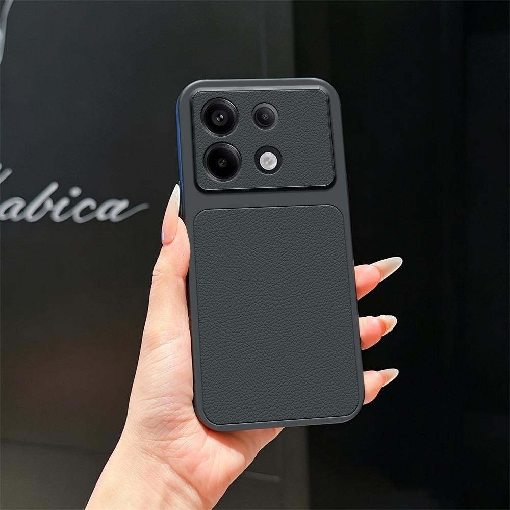 For Redmi Note 13 Pro 5G Lambskin Series Skin Feel Shockproof Phone Case(Black) - Shopkiz.com