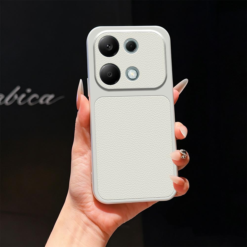 For Redmi Note 13 Pro 4G Lambskin Series Skin Feel Shockproof Phone Case(Silver) - Shopkiz.com