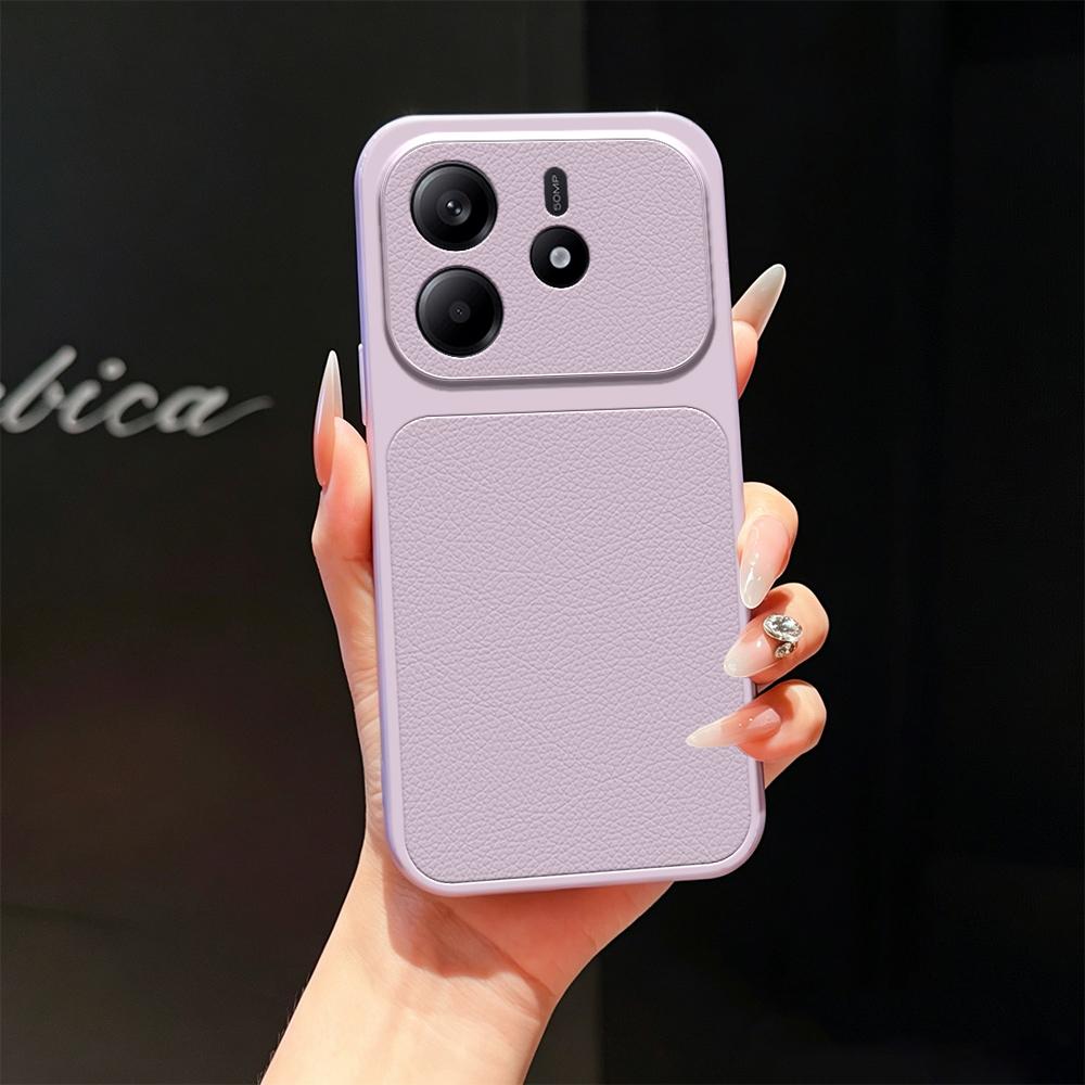 For Redmi Note 14 4G 164.84mm Lambskin Series Skin Feel Shockproof Phone Case(Purple) - Shopkiz.com