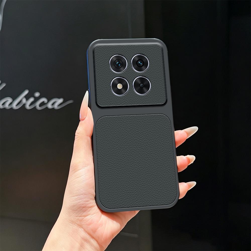 For Redmi Note 14 Pro 4G Lambskin Series Skin Feel Shockproof Phone Case(Black) - Shopkiz.com