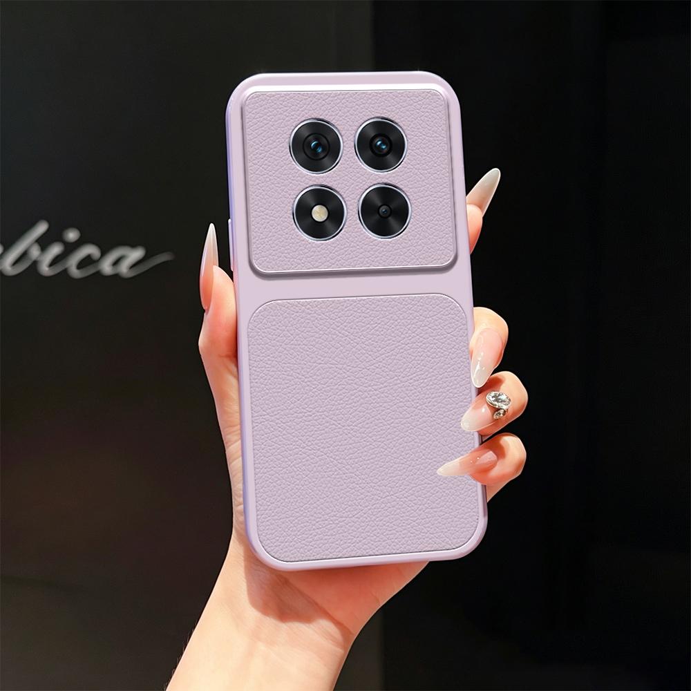 For Redmi Note 14 Pro 5G Lambskin Series Skin Feel Shockproof Phone Case(Purple) - Shopkiz.com