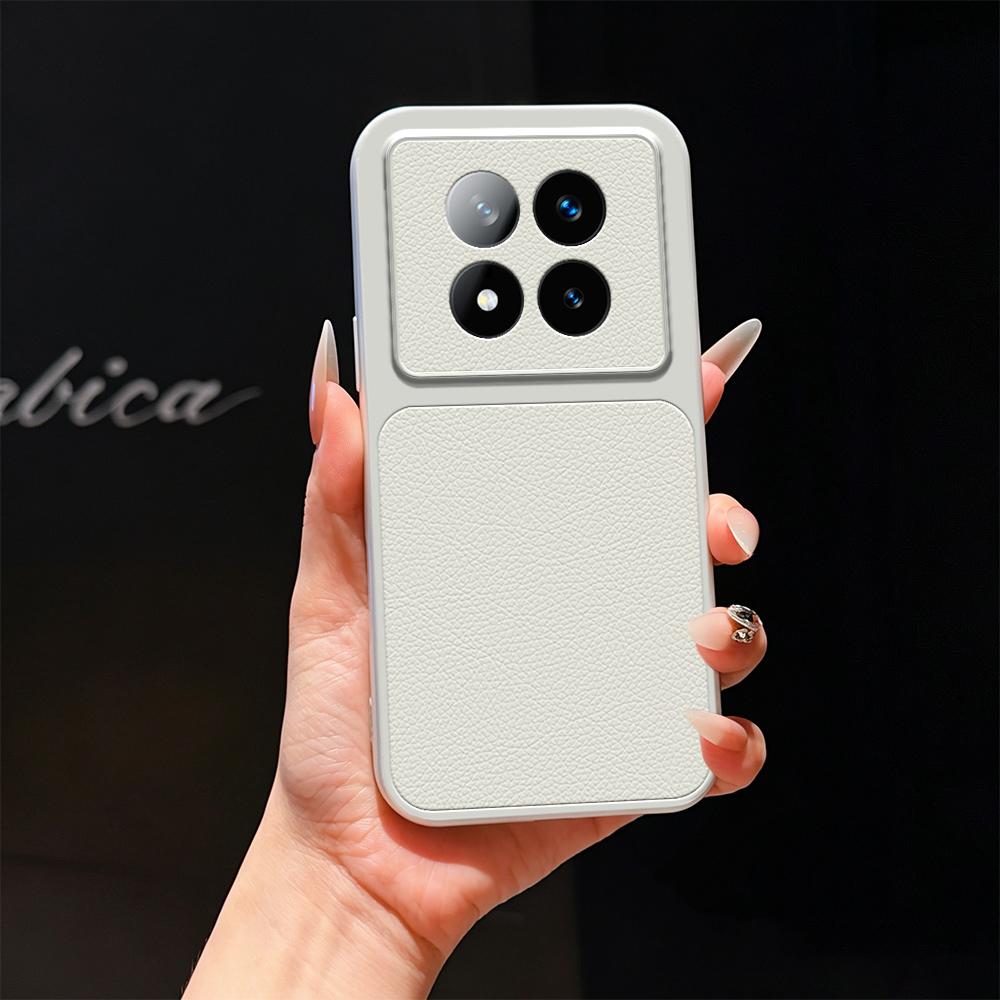 For Redmi Note 14 Pro+ 5G Lambskin Series Skin Feel Shockproof Phone Case(Silver) - Shopkiz.com