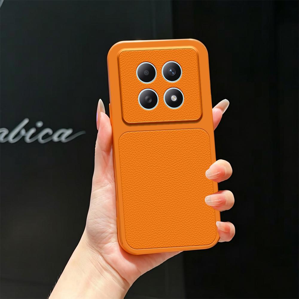 For Redmi Note 15 Global 164mm / Poco M8 5G Lambskin Series Skin Feel Shockproof Phone Case(Orange) - Shopkiz.com