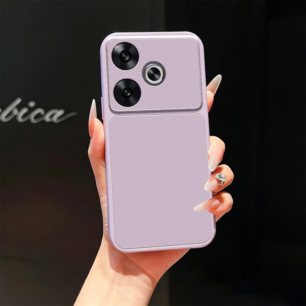 For Redmi Turbo 3 5G Lambskin Series Skin Feel Shockproof Phone Case(Purple) - Shopkiz.com