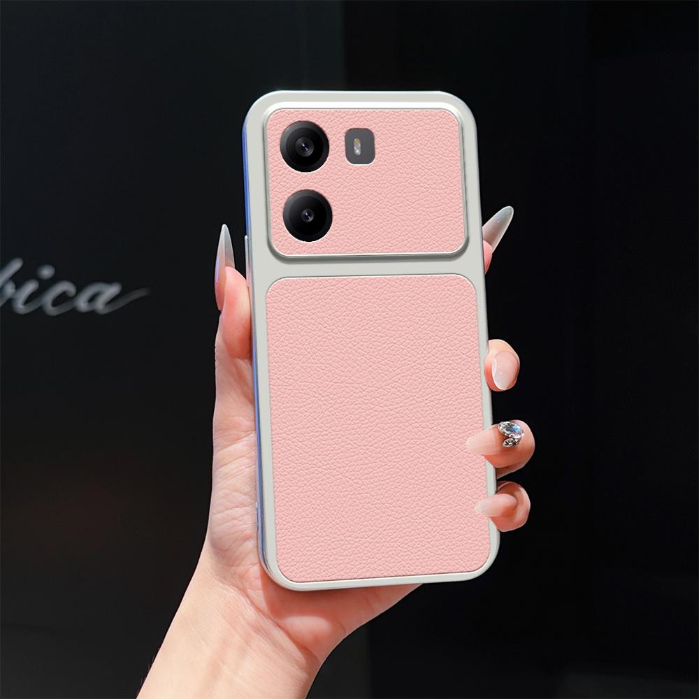 For Redmi Turbo 4 / Poco X7 Pro Lambskin Series Skin Feel Shockproof Phone Case(Pink) - Shopkiz.com