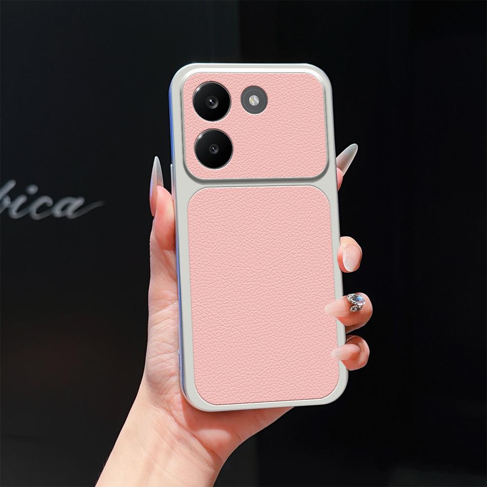 For Redmi Turbo 5 / Poco X8 Pro 5G Lambskin Series Skin Feel Shockproof Phone Case(Pink) - Shopkiz.com