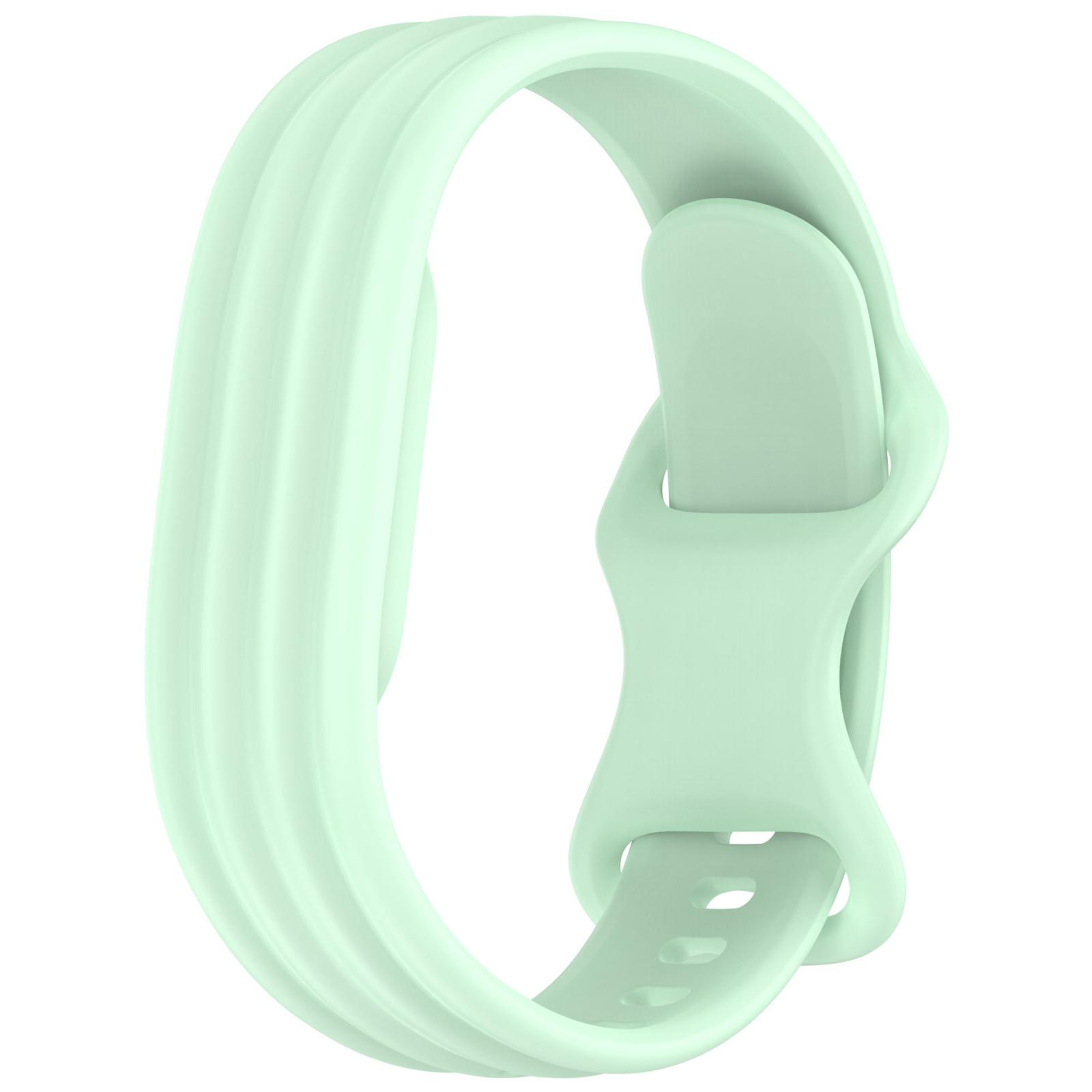 For Google Fitbit Air xDfind Integrated Solid Color Butterfly Buckle Silicone Watch Band(Mint Green) - Shopkiz.com