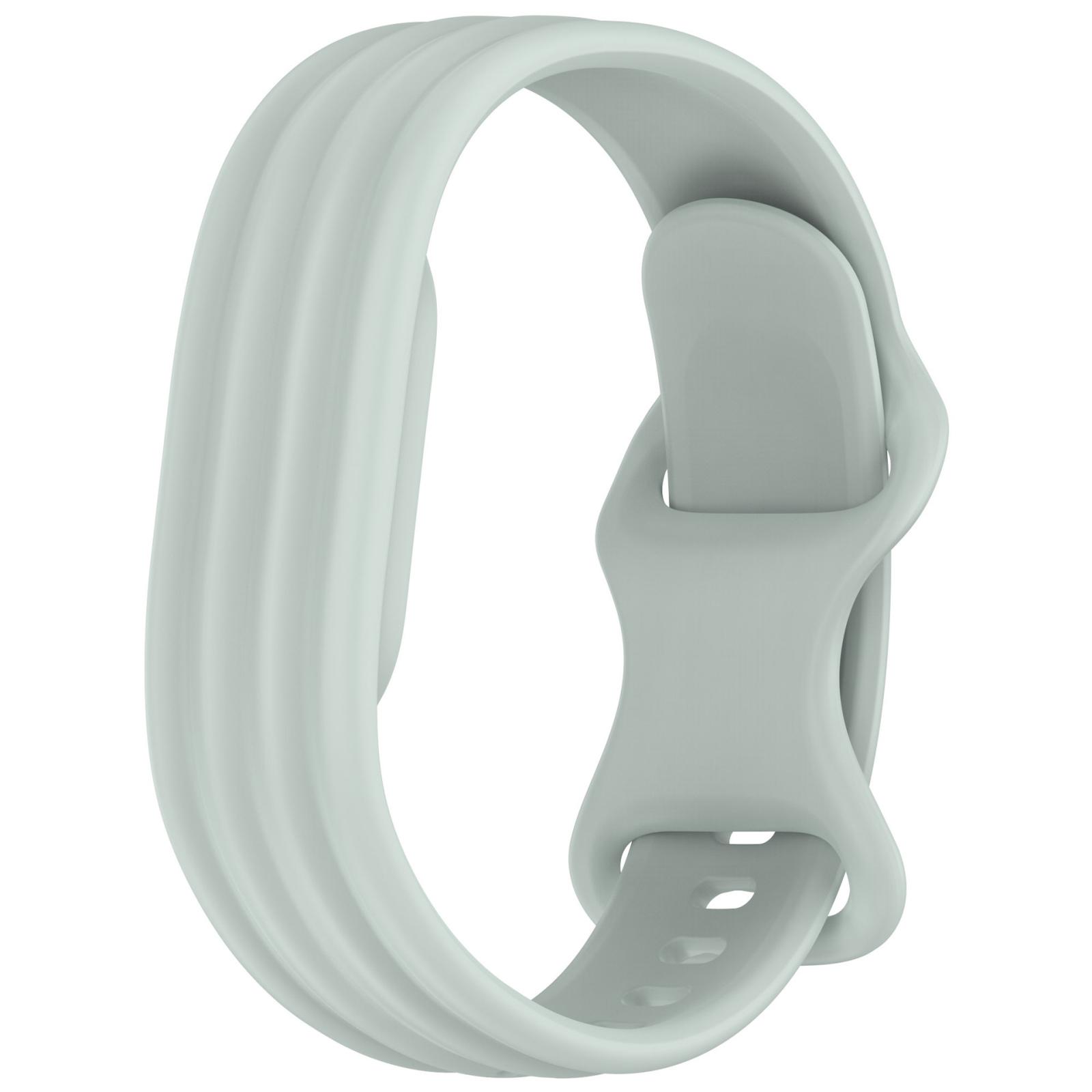 For Google Fitbit Air xDfind Integrated Solid Color Butterfly Buckle Silicone Watch Band(Fog) - Shopkiz.com