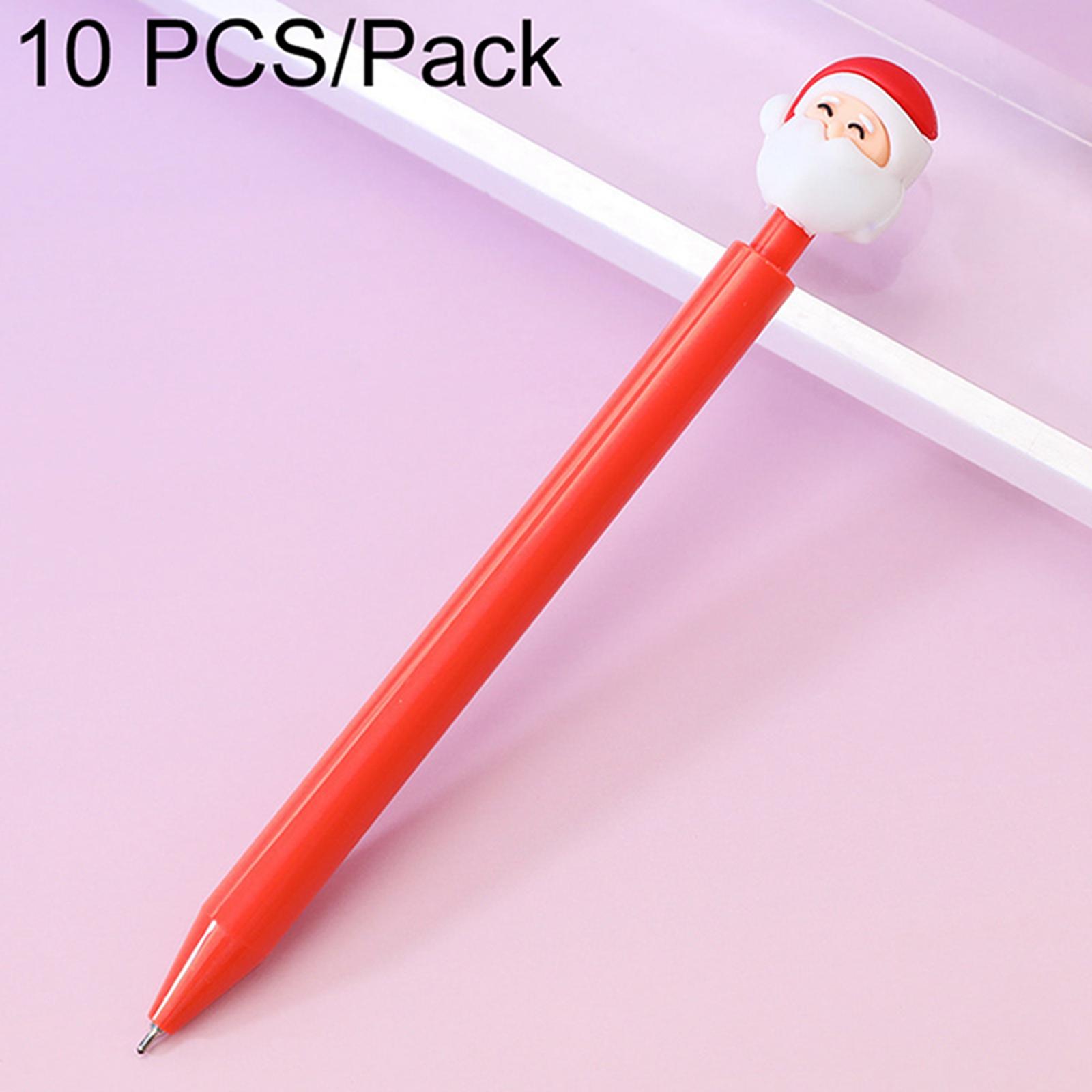 10 PCS/Pack Christmas Stress Relief Retractable Medium-oil Ballpoint Pen(Christmas Topper 3) - Shopkiz.com