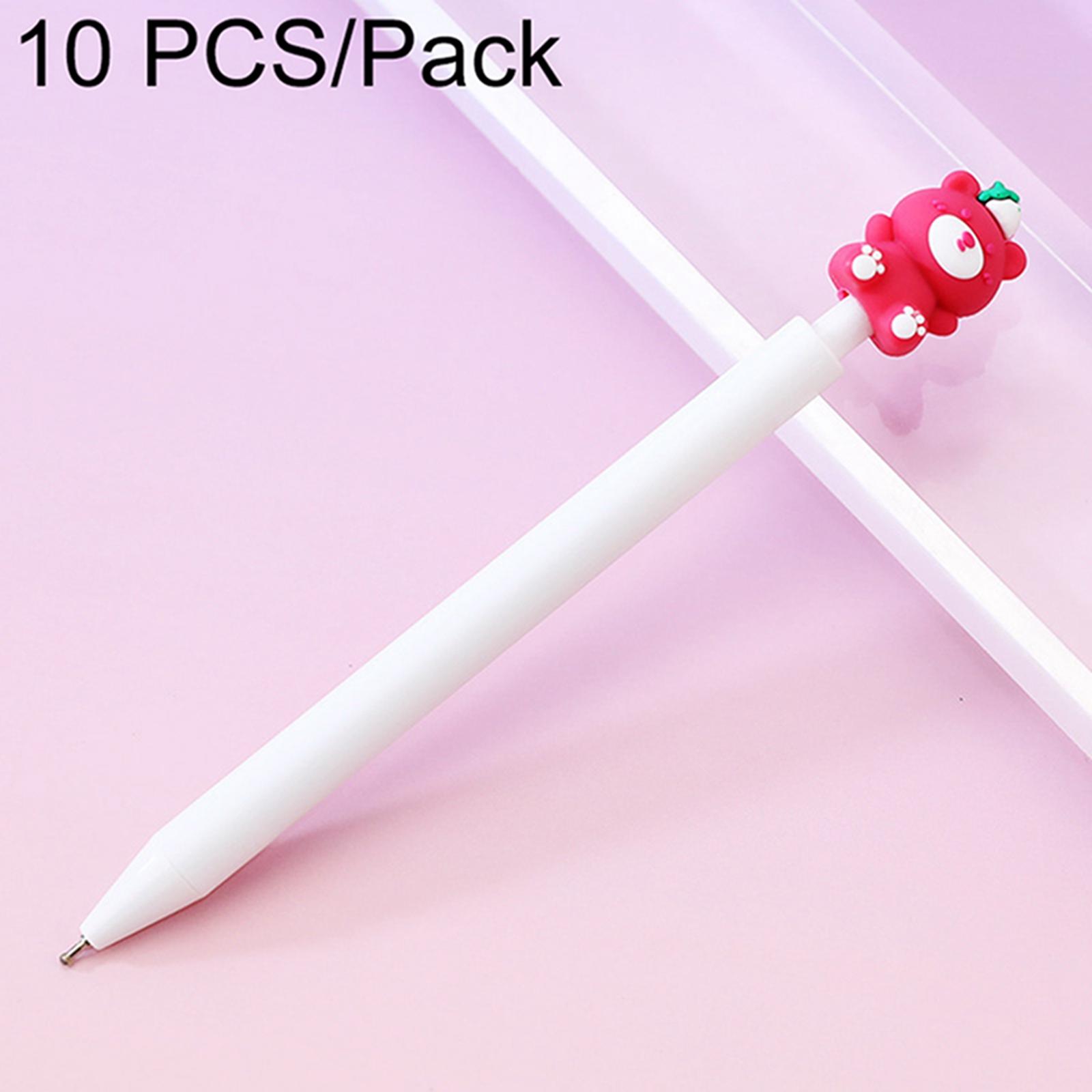 10 PCS/Pack Christmas Stress Relief Retractable Medium-oil Ballpoint Pen(Cartoon Topper 2) - Shopkiz.com