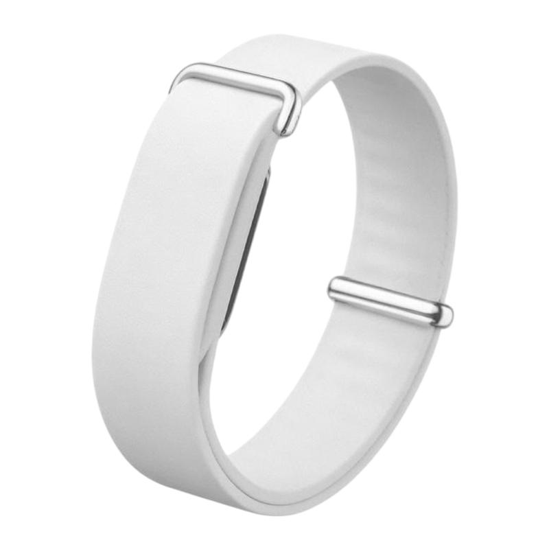 For Google Fitbit Air xDfind Solid Color Silicone Loop Watch Band(White) - Shopkiz.com