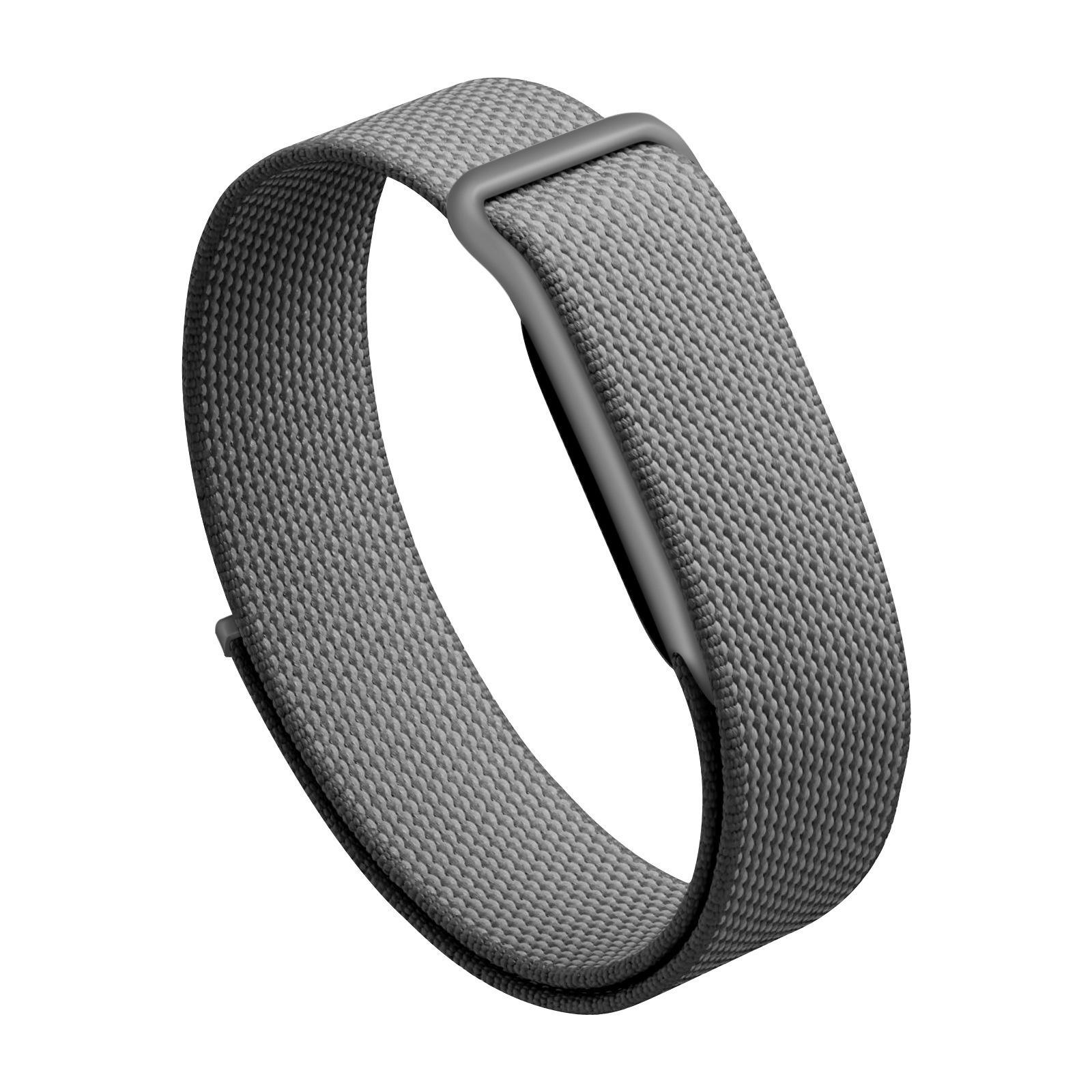 For Google Fitbit Air xDfind Woven Nylon Loop Hook and Loop Fastener Watch Band(Dark Grey) - Shopkiz.com