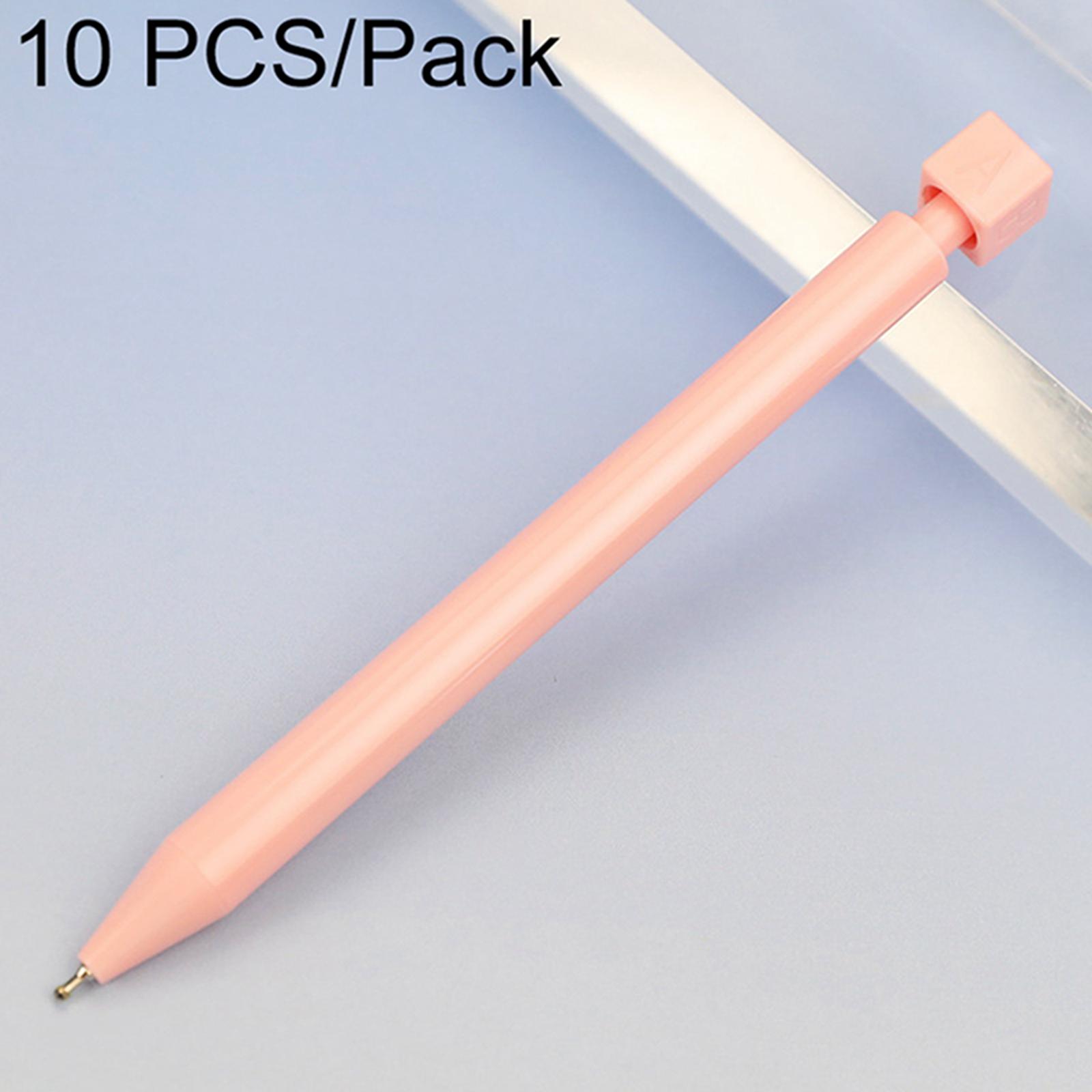 10 PCS/Pack Rotatable Dice Retractable Plastic Medium-oil Ballpoint Pen(Pink) - Shopkiz.com