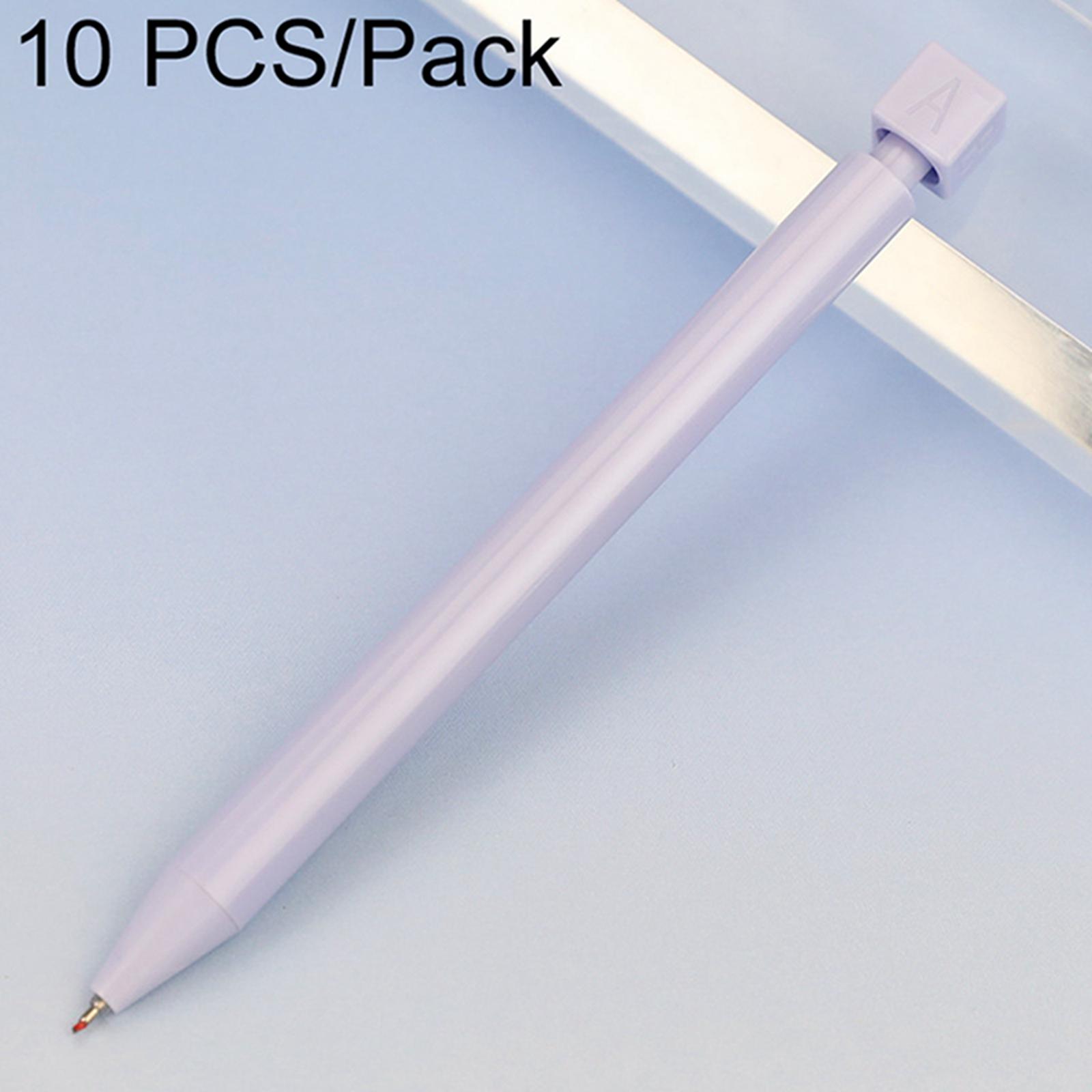 10 PCS/Pack Rotatable Dice Retractable Plastic Medium-oil Ballpoint Pen(Blue) - Shopkiz.com