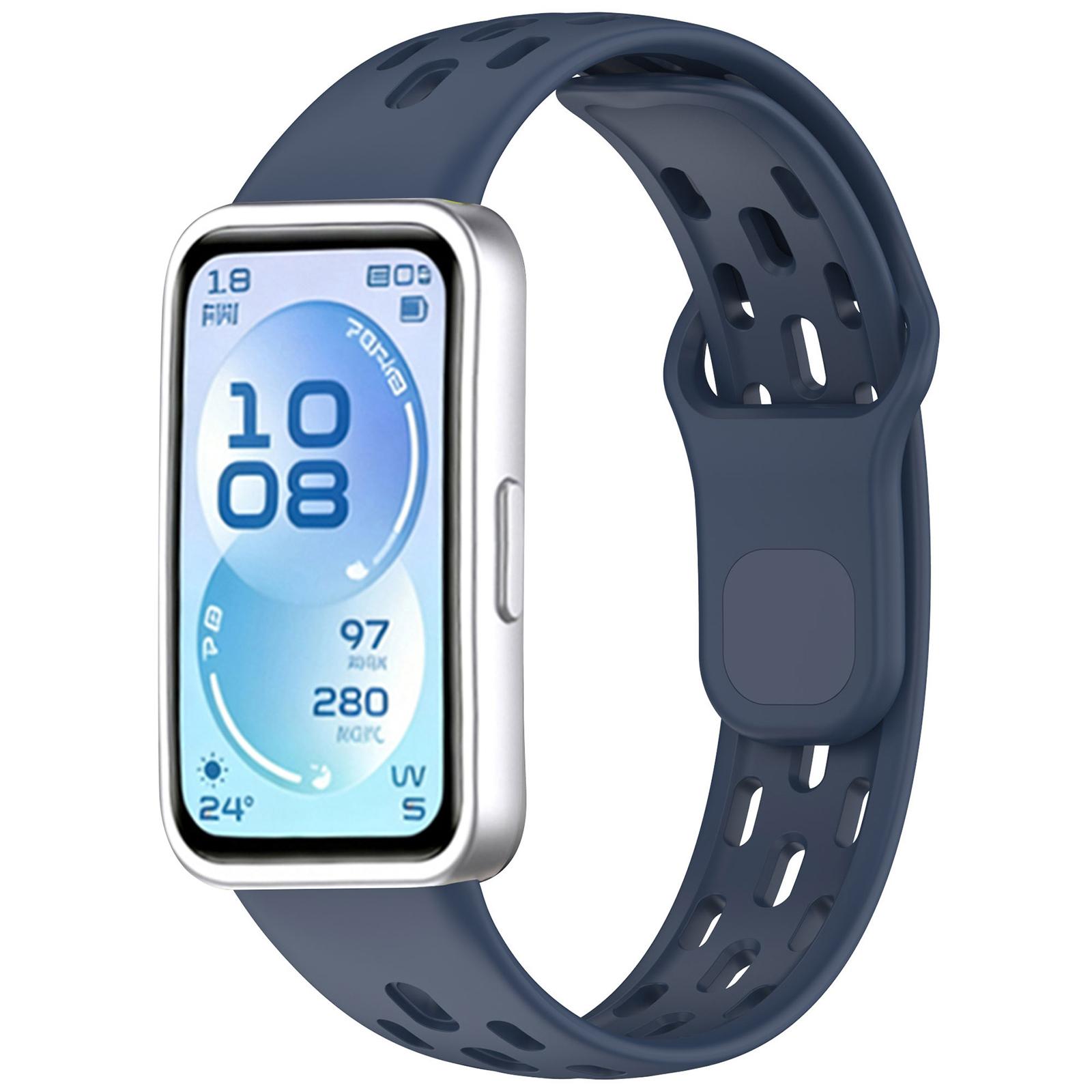 For Huawei Band 11 Pro / 11 Pro NFC / 11 xDfind Honeycomb Breathable Silicone Watch Band(Dark Blue) - Shopkiz.com
