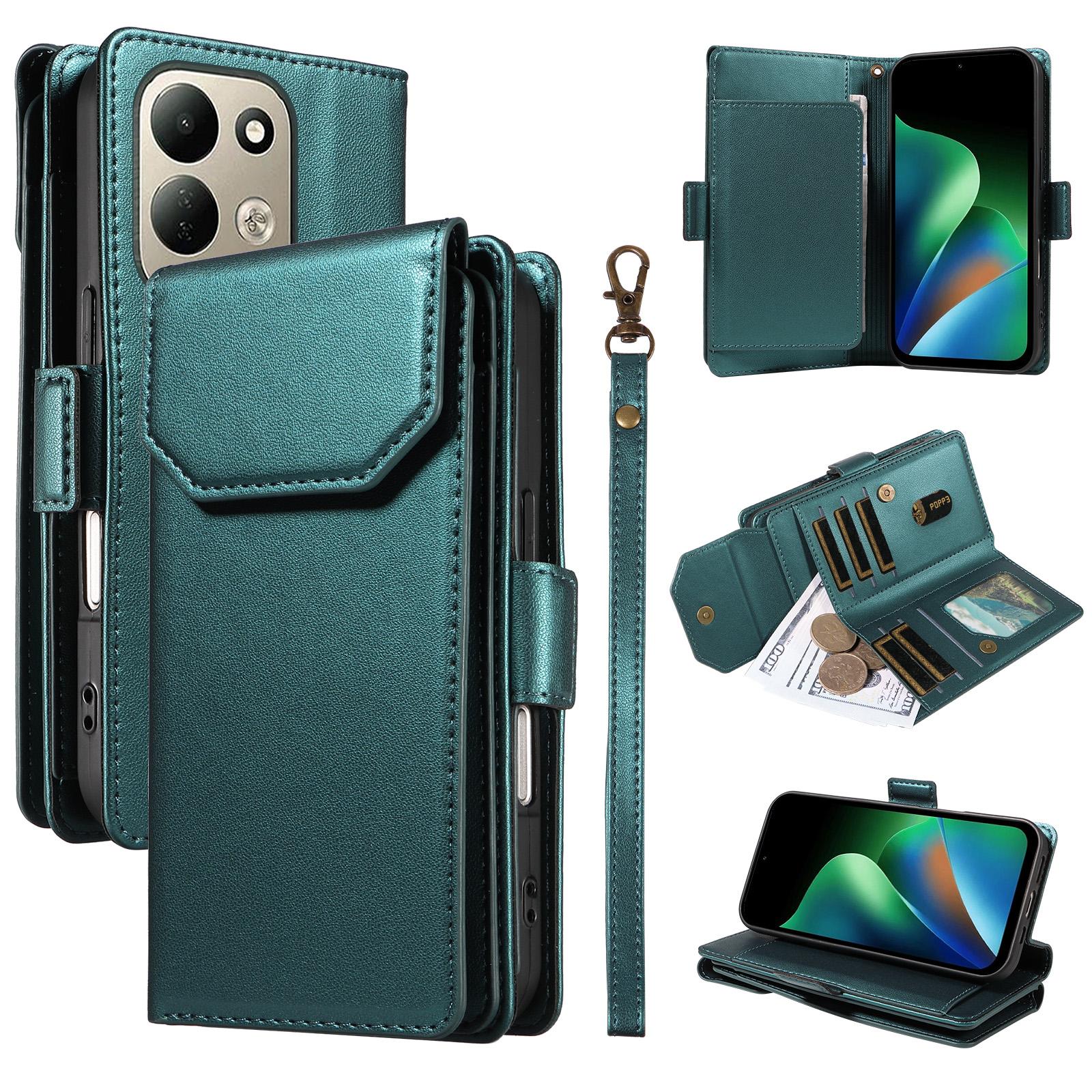 For Redmi 17 5G / 4G Global 170mm Multi Card Wallet Leather Phone Case with Strap(Green) - Shopkiz.com