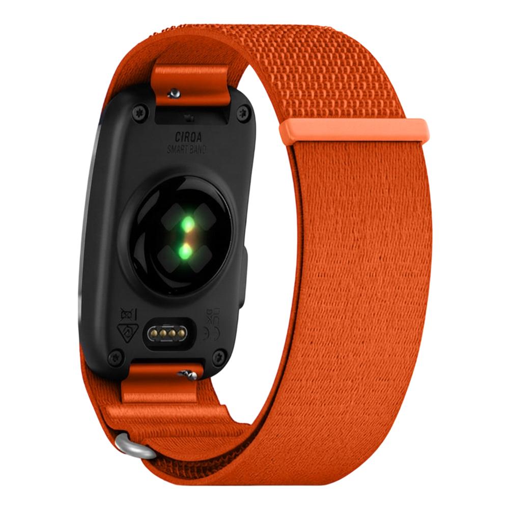 For Garmin CIRQA Smart Band xDfind Woven Nylon Hook and Loop Fastener Watch Band, Size:L-XL Wrist Circumference 145-240mm(Orange) - Shopkiz.com