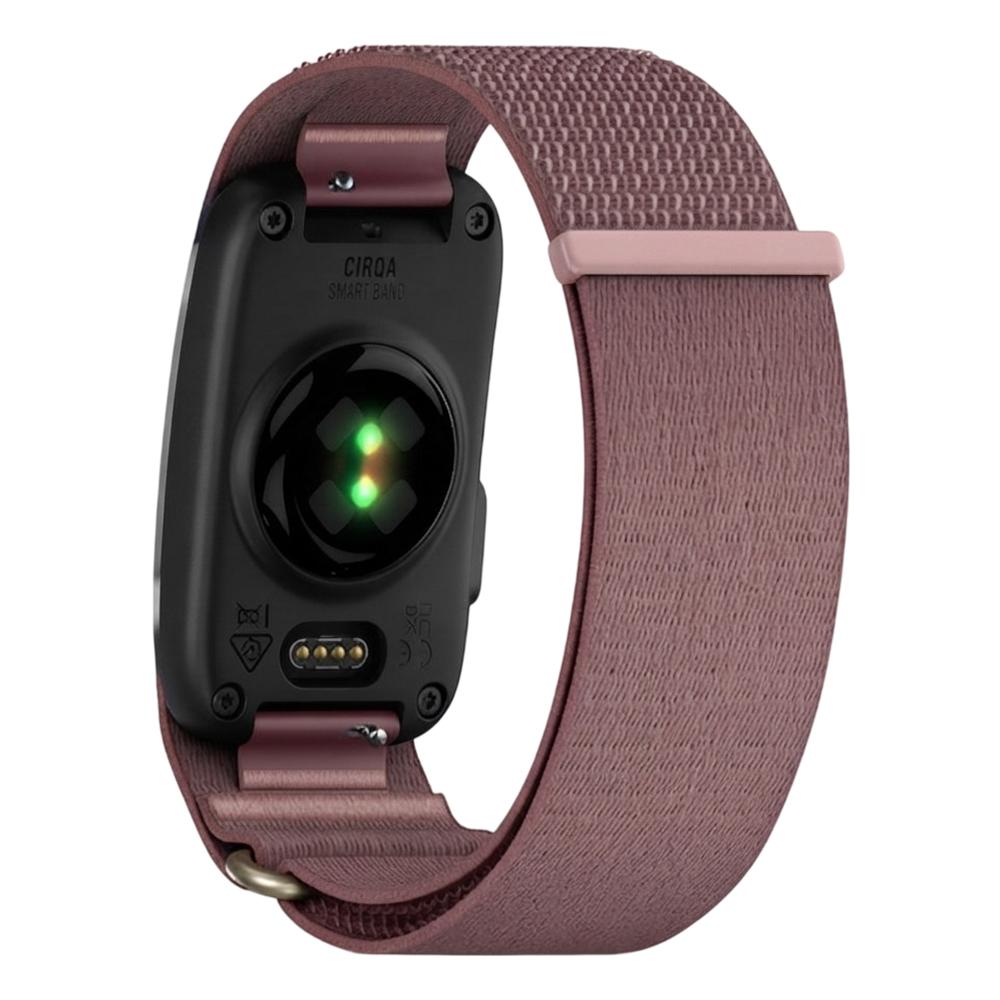 For Garmin CIRQA Smart Band xDfind Woven Nylon Hook and Loop Fastener Watch Band, Size:L-XL Wrist Circumference 145-240mm(Bean Pink) - Shopkiz.com