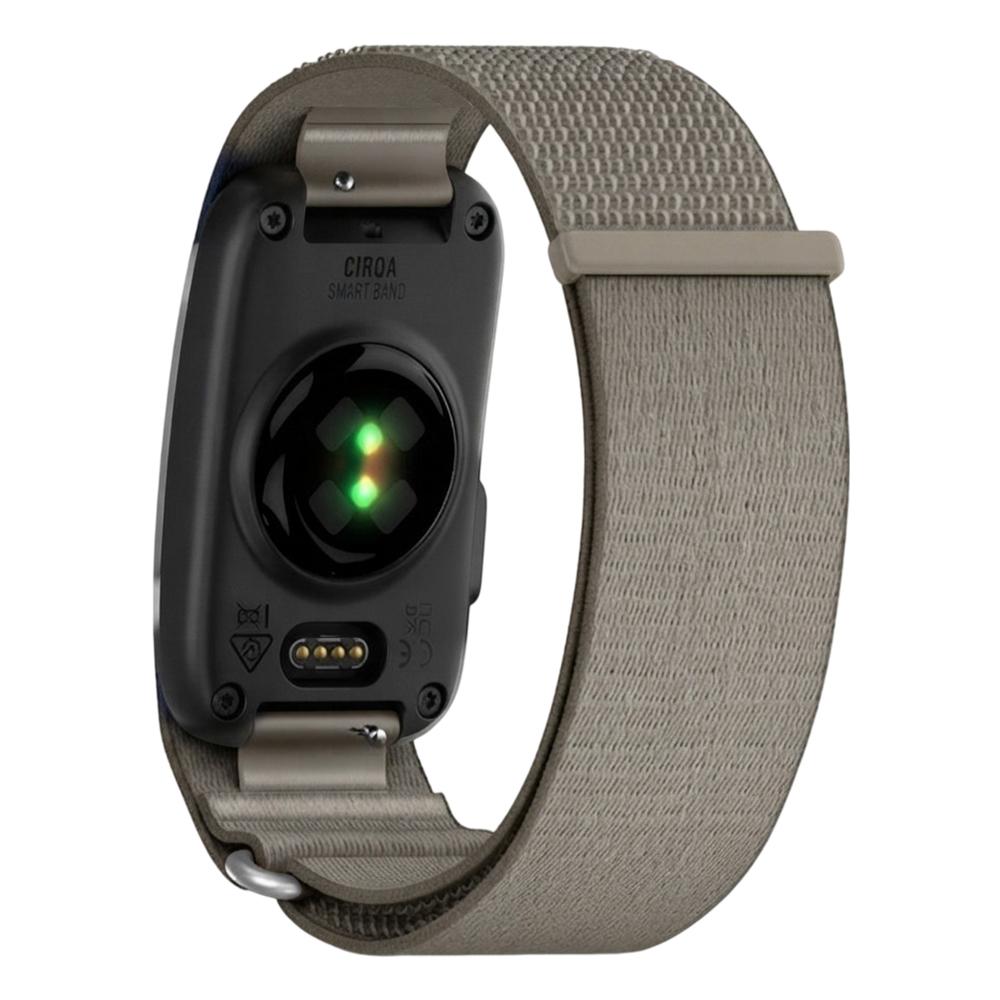 For Garmin CIRQA Smart Band xDfind Woven Nylon Hook and Loop Fastener Watch Band, Size:L-XL Wrist Circumference 145-240mm(Grey) - Shopkiz.com