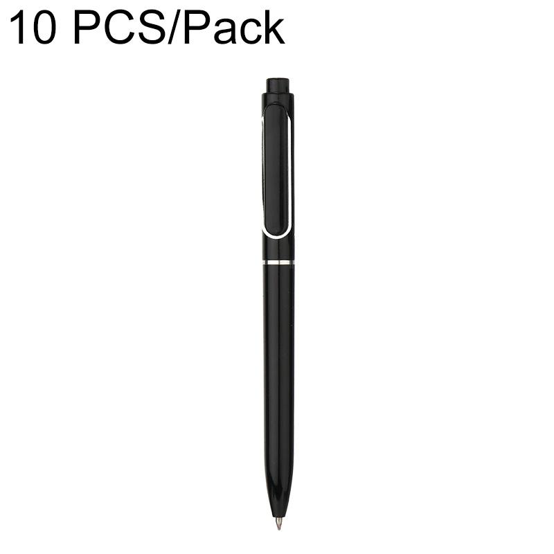 10 PCS/Pack Retractable 0.5mm Bullet Tip Signature Gel Pen, Specification:Metal Pen Refill(Black) - Shopkiz.com