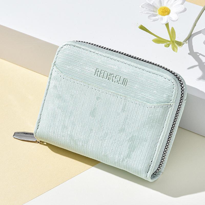 RECHRSLM Large Capacity Multi-card Short Zipper Coin Card Bag(Green) - Shopkiz.com