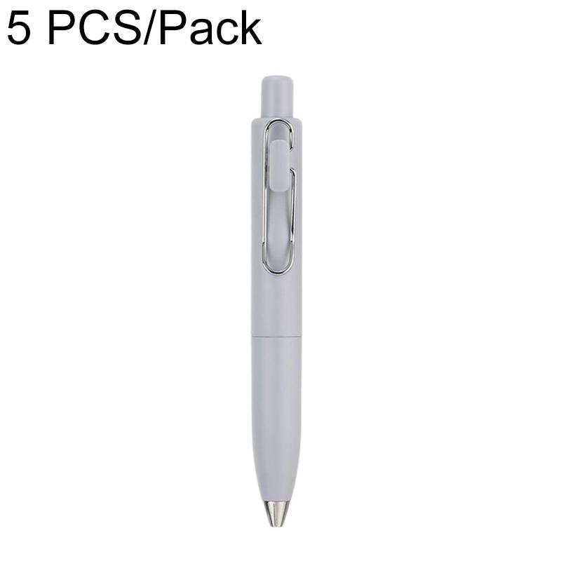 5 PCS/Pack 0.5mm Bullet Tip Colorful Retractable Pocket Ballpoint Pen, Color:Grey Blue - Shopkiz.com