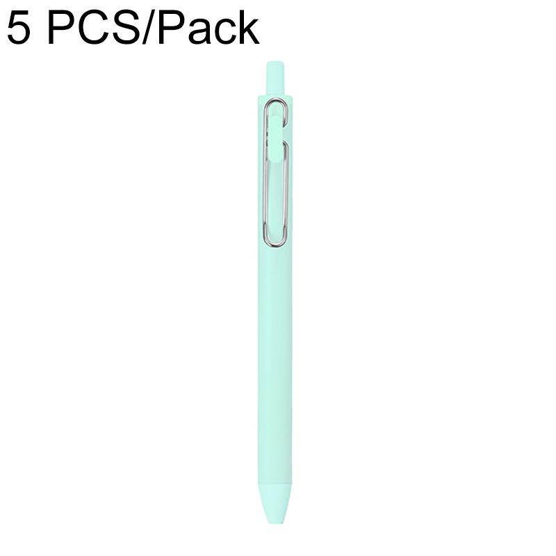 5 PCS/Pack 0.5mm Bullet Tip Colorful Retractable Pocket Ballpoint Pen(Mint Green) - Shopkiz.com